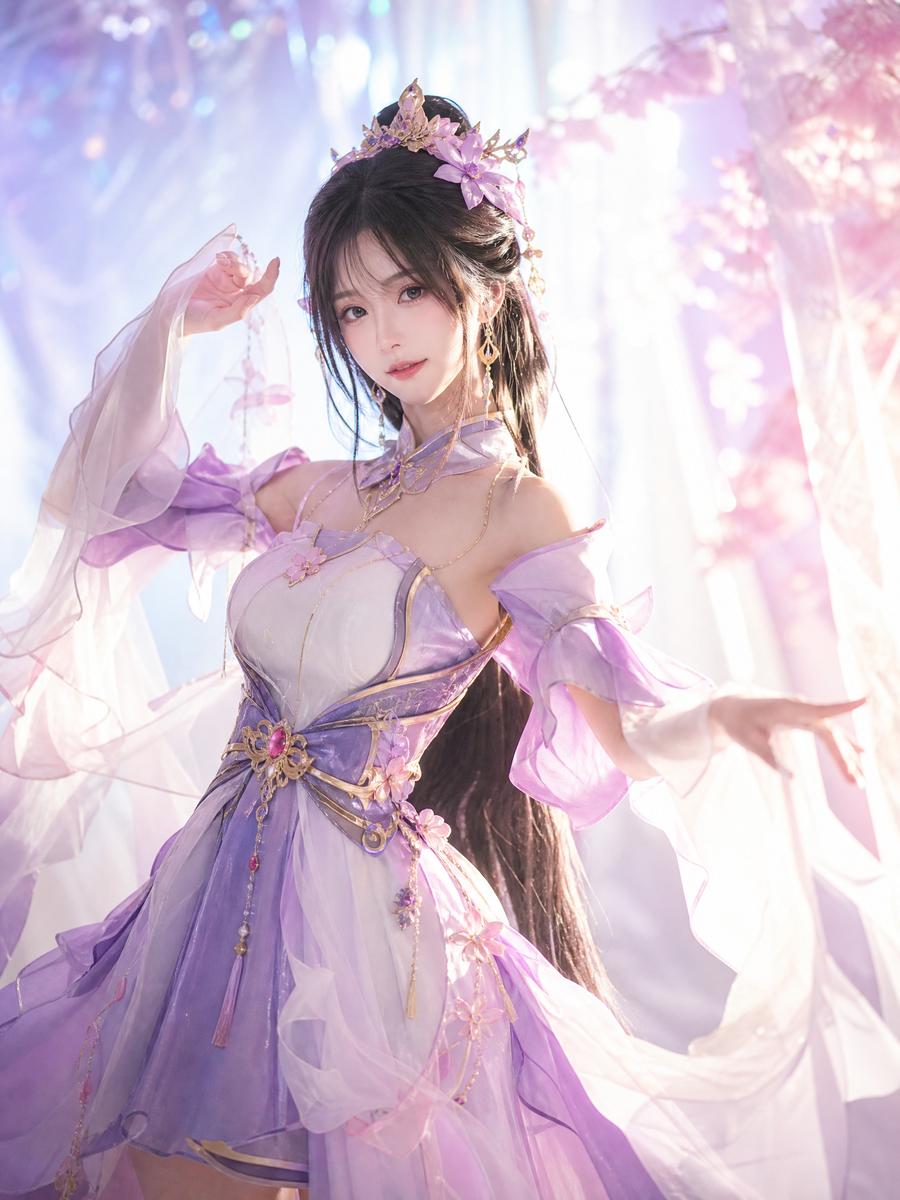 糖心 cosplay视频演示：汉服古风造型全过程